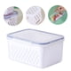 thumbnail image 4 of Contenedores grandes para almacenar frutas y verduras en el refrigerador con colador y tapa - Organizadores herméticos para frutas y verduras, sin BPA, ahorran espacio, 4 of 4
