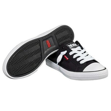 Levi's Women's Stan G Black Canvas Slip On Sneakers Comfort Tech Walking Shoes - Size 6.5