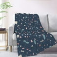 thumbnail image 2 of XMXT Throw Blankets, Abstract Blue Terrazzo Bed Blanket for Bedroom Sofa, 50 x 70 inches Blue, 2 of 9