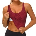 thumbnail image 3 of Picia Christmas Red Snowflakes Sports Bra for Women,Padded Strappy Sports Bras Medium Support Yoga Bra with Removable Cups,Running Yoga Bra-Medium, 3 of 9