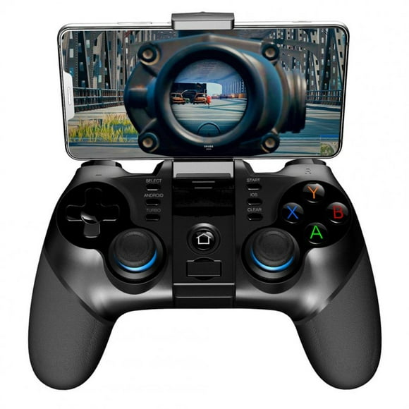 PG-9156 Handheld Game Console Wireless Ergonomic Gamepad with Phone Clip Holder Compatible for IOS android Phones Black