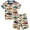1PCS Beige sports car, variant on WIBACKER 3-8Y Toddler and Little Boys 2-Piece Sports Car Pajamas Set 100% Cotton Short Sleepwear Kids Summer Pjs