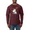 Maroon, variant on Unicorn Pew Animal Lover Mens Long Sleeve Shirt