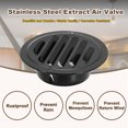 thumbnail image 3 of 2 Pcs Stainless Steel Air Vents, 3 Inch Louvered Grille Cover, Black, 3 of 7