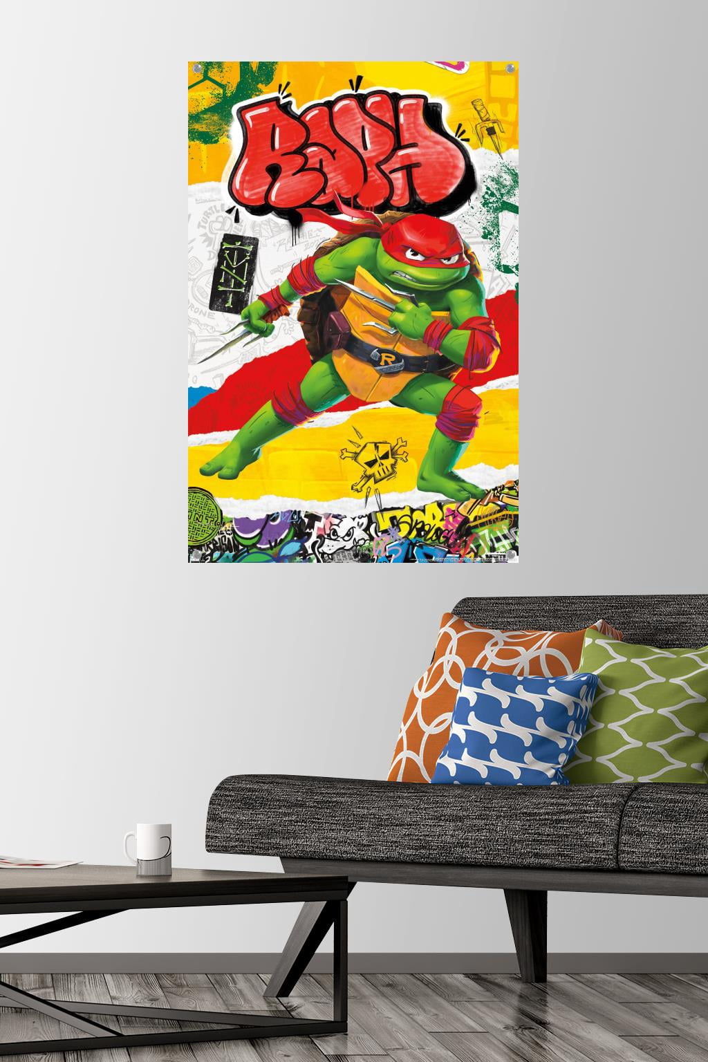 Teenage Mutant Ninja Turtles: Mutant Mayhem - Raphael Wall Poster with Pushpins, 22.375" x 34"