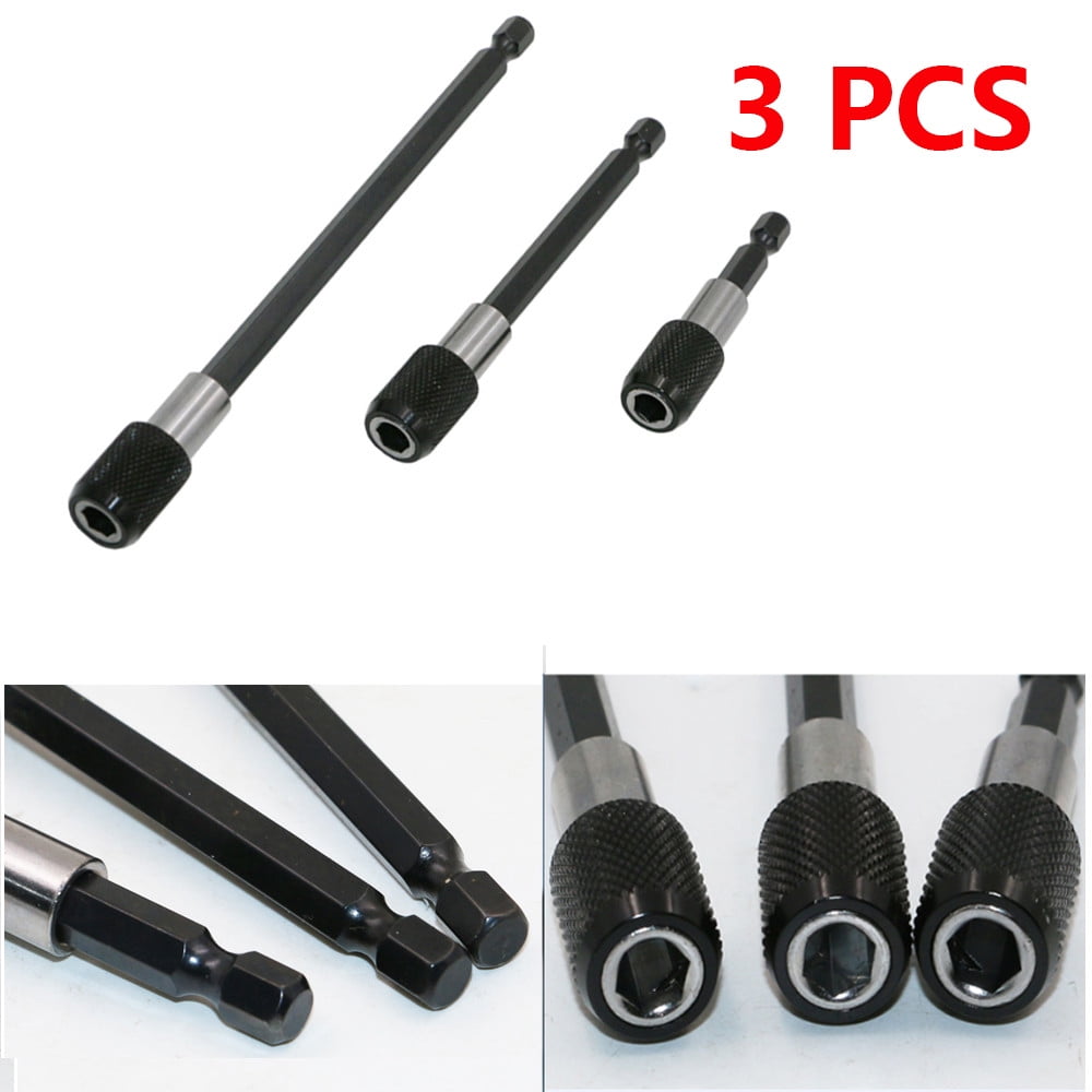 3X Magnetic Screwdriver 1//4/" Extension Quick Release Hex Shank Holder Drill Bit