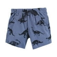 thumbnail image 4 of Hudson Baby Infant Boy Cotton Bodysuit, Shorts and Shoe Set, Dino Roar, 6-9 Months, 4 of 5