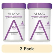 (2 pack) Almay Longwear and Waterproof Eye Makeup Remover Pads, 120 count