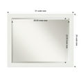 thumbnail image 4 of Vanity White Narrow Beveled Wood Bathroom Wall Mirror, 4 of 10