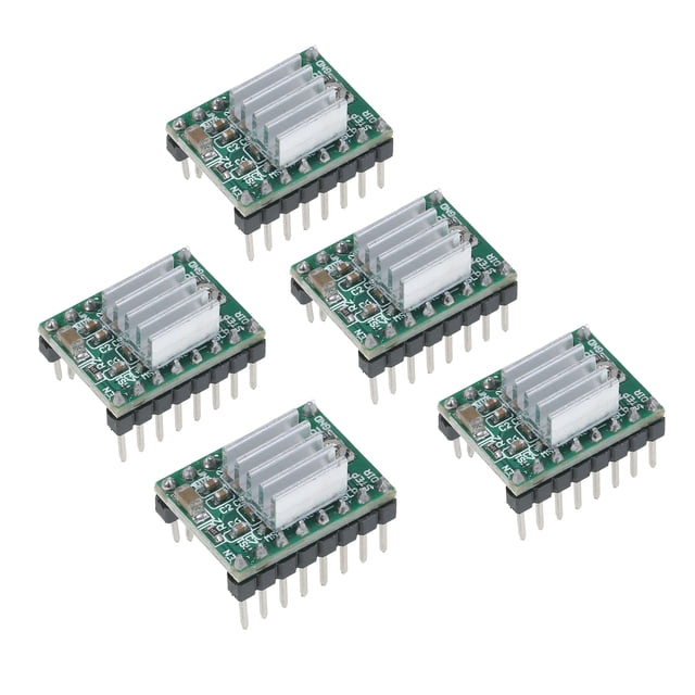 Yeacher 5PCS A4988 Stepper Motor Drive Module Step Motor Driver Plate Driving Board 3D Printer Accessories with Heat Sink