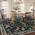 thumbnail image 5 of Ivalue Insect 5x8 Area Rug Washable Rugs for Living Room Low Pile Rug for Dining Room Bedroom Carpet Non Slip 5 by 8 Indoor (Black), 5 of 8