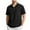 Black, variant on Coorders Men's and Big Men's Turndown Collar Shirts Short Sleeves, Men's Knit Button-Up Shirt Pocket,Khaki,XXXL