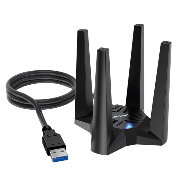 AX1800 WiFi 6 Adapter Dual Brand USB WiFi Dongle with MU-MIMO & Beamforming for Windows 11/10 Laptop