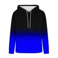 thumbnail image 5 of YueHuiYing Gradient Color Sweatshirt Mens Color Pullover Casual Lightweight Long Sleeve Drawstring Hooded Fall Outfit With Pocket, 5 of 5