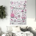 thumbnail image 4 of Teen Girls Decor Wall Hanging Tapestry, Fairy Tale Princess Tiara Crown Notebook Doodle Design Sketch Illustration, Bedroom Living Room Dorm Accessories, 60 X 80 Inches, by Ambesonne, 4 of 5