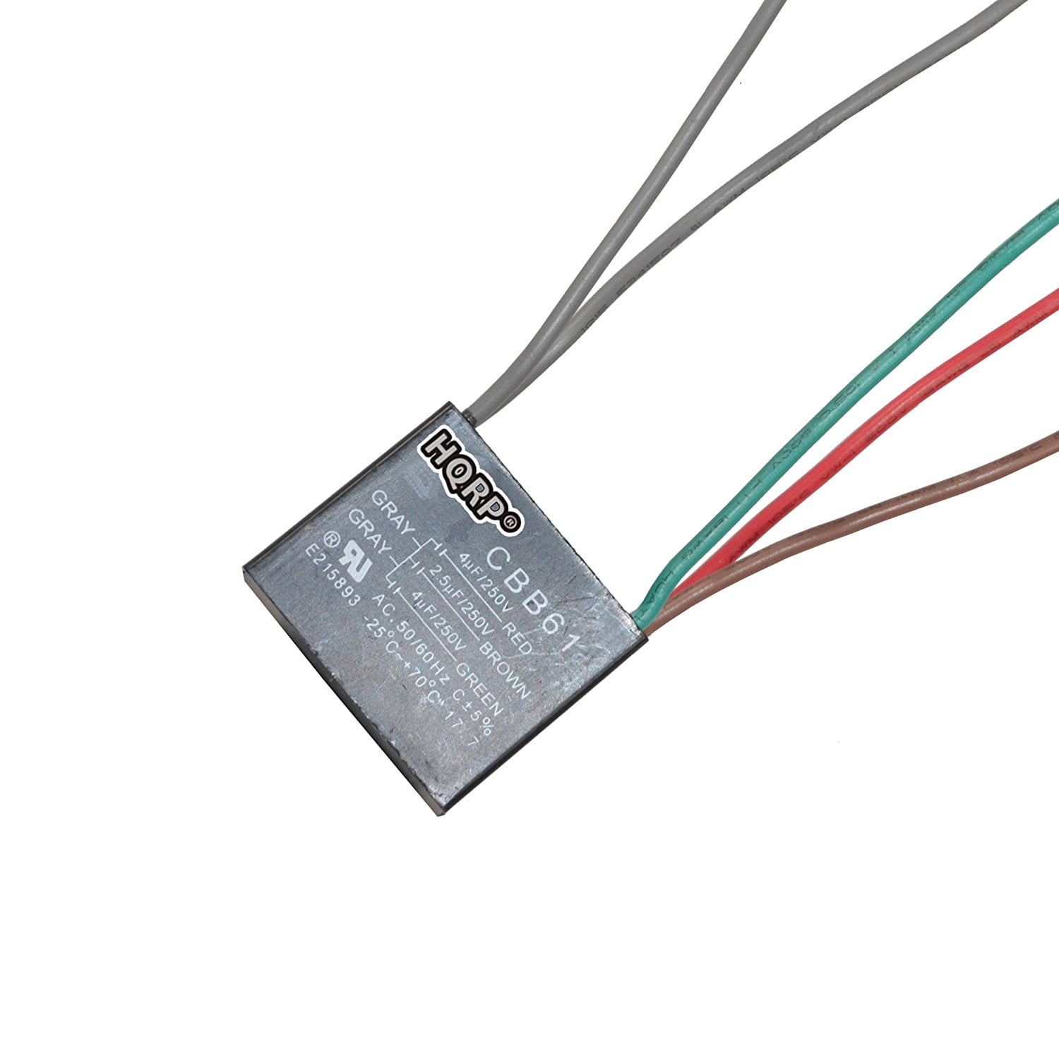 HQRP Capacitor Compatible with Hampton Bay Ceiling Fan 4uf+5uf+6uf 5-Wire CBB61 