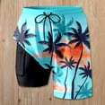 thumbnail image 2 of Womens Swim Shorts with Compresssion Liner 2026 Summer Casual Elastic Waist Leopard Print Board Shorts with Pockets Beachwear, 2 of 4