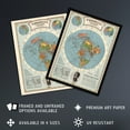thumbnail image 3 of Flat Earth American School Of The Air Age World Map Polar Projection Radio Vintage Advert Artwork Framed Wall Art Print A4, 3 of 3