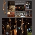 thumbnail image 4 of Lámpara colgante de cuerda de cáñamo, estilo industrial retro vintage para restaurante, bar, cafetería, E27, 220 V, 100 cm (bombilla no incluida), 4 of 5