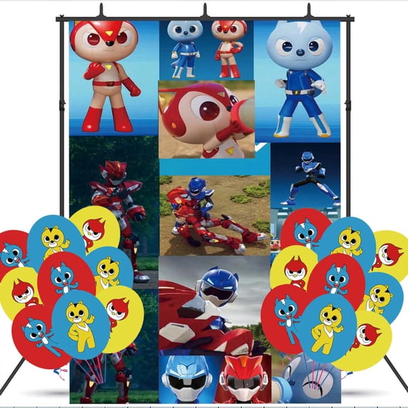 Miniforce Backdrop Balloons Banner Party Decorations Taspestry Wall Decor Background Poster Supplies