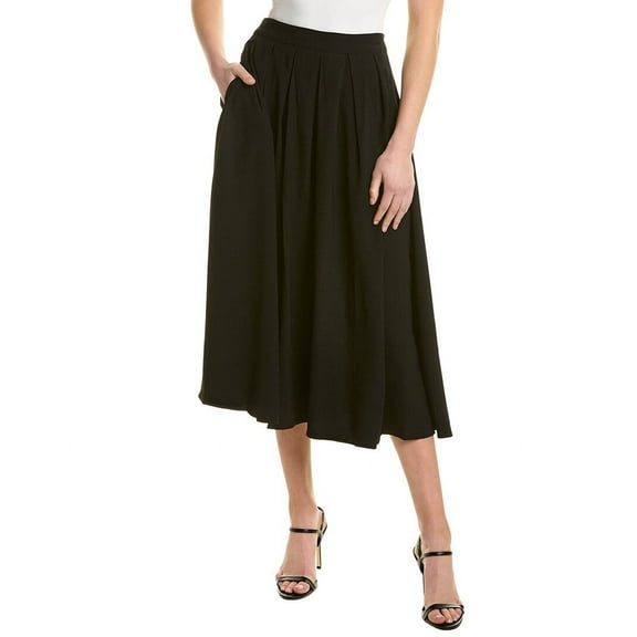 Gracia womens Pleated A-Line Skirt, S, Black