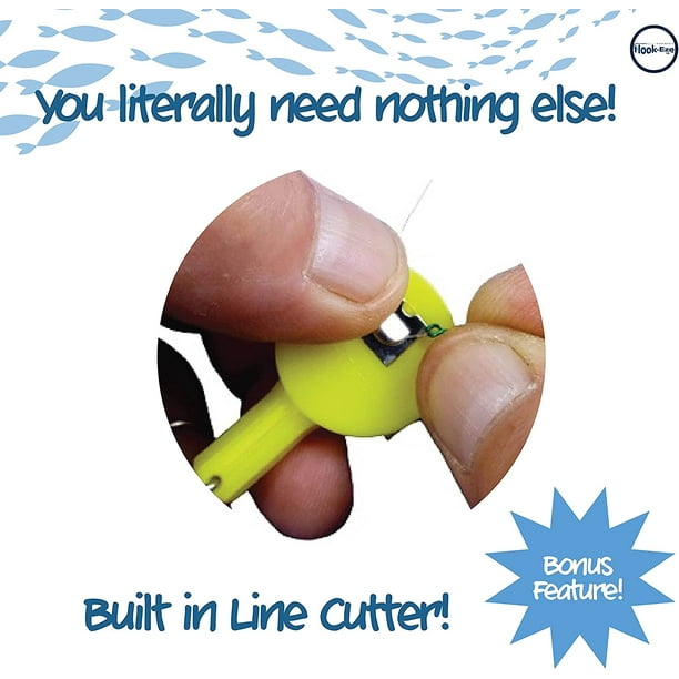 Hook-Eze Fishing Gear Knot Tying Tool, Line Cutter