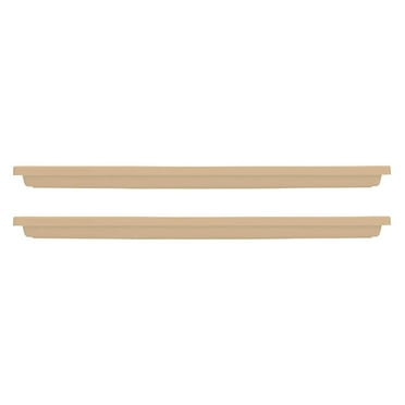 HC Companies SVN24000A34 Farmhouse Venetian 23.5 Inch Rectangular Durable Plastic Flower Box Plant Saucer Drip Trays, Sandstone Tan (2 Pack)