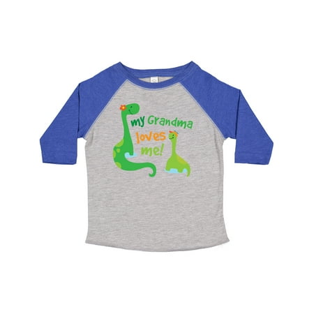 

Inktastic Grandma Loves Me Grandchild Dinosaur Gift Toddler Boy Girl T-Shirt