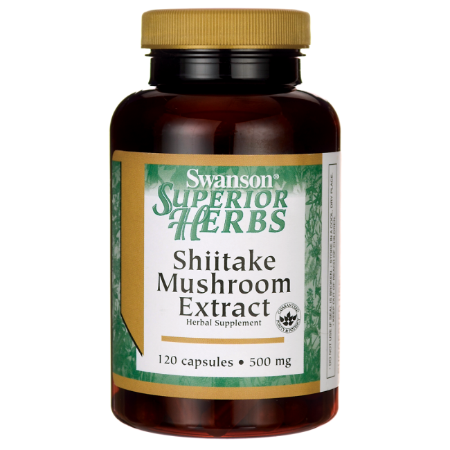 Swanson Shiitake Mushroom 41 Extract for Immune System Support 500 mg 120 Capsules. Walmart
