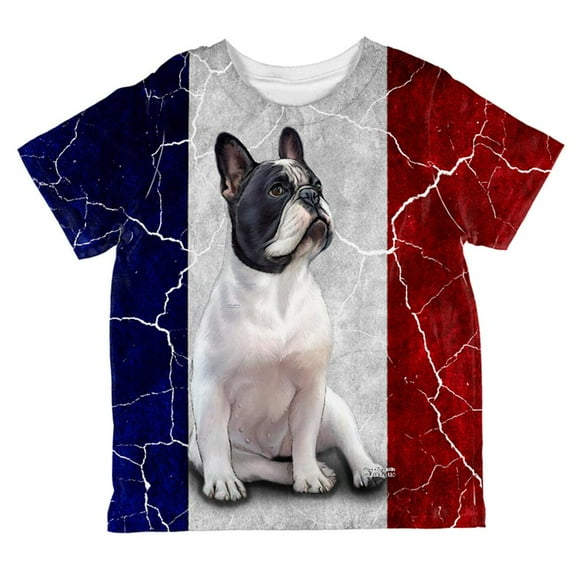 French Bulldog Live Forever Flag All Over Toddler T Shirt