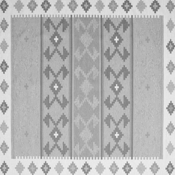 Ahgly Company Indoor Square Abstract Gray Contemporary Area Rugs, 5' Square