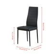 Modern Dining Room Chair Only Set of 4 Small Kitchen Chairs Black Faux ...