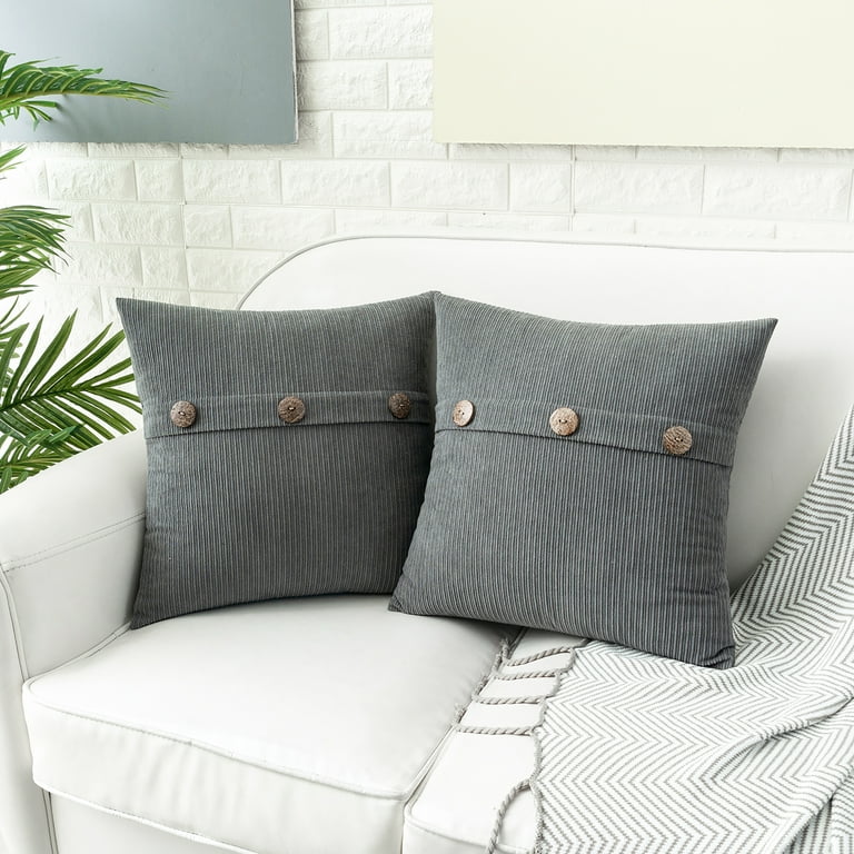 Gray Throw Pillow Covers Decorative Pillows Cover Cases Couch For