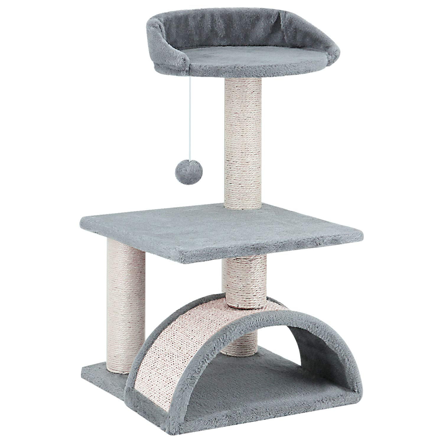 ScratchMe Cat Tree Tower with Scratching Post and Hammock , Cat Condo