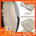 thumbnail image 2 of Ugeat Tape in Hair Extensions Human Hair Real Natural Brazilian Remy Hair Straight Seamless Skin Weft For Women Balayage 20P/40P, 2 of 9