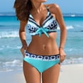 thumbnail image 2 of TSADFHJI Plus Sized Women's Swimsuit Womens High Waisted Bikini Swimsuits High Rise Two Piece Bathing Suits Xxl Blue, 2 of 9