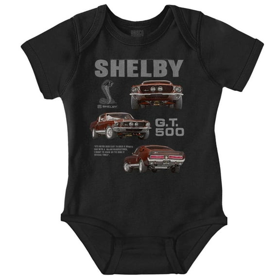 Shelby Racing GT 500 Muscle Car Romper Boys or Girls Infant Baby Brisco Brands NB