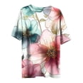 thumbnail image 6 of ITSAME Plus Size Blouses for Women, Floral Print Crewneck Short Sleeve Casual Fashion Tops Multicolor Size XL, 6 of 6