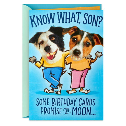 Mooning Dogs Funny Birthday Card for Son - Walmart.com