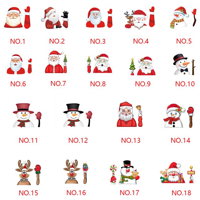 ziyahi Car Stickers Car Rear Windshield Decals Christmas Decoration Waving Wiper Stickers Rear Window Wiper Decor