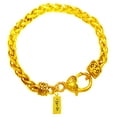 thumbnail image 2 of Messianic Yeshua (Jesus In Hebrew) Engraved On A 14KT Goldtone Plaque On A Adjustable Wheat Chain Bracelet. What A Wonderful Gift For yourself, Or Someone Special. Hypoallergenic-Safe. No Nickel, Lead, 2 of 2