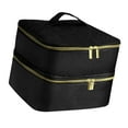 thumbnail image 5 of Toysmith Carrying Tote Bag Storage Bag Cosmetic Case Nail Polish Organizer Case,Zipper Pocket for Manicure Tools,Brushes,Essential Oil Black, 5 of 9