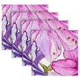 thumbnail image 5 of Iauyy Satin Napkins Set of 1- Pink-purple Watercolor Lily DIY Printing Decoration Cloth Napkin- Easy Care for Home/Party, 5 of 8