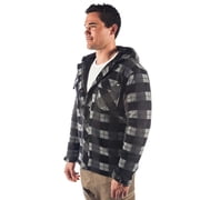 Caterpillar Mens Active Hooded Work Jacket Grey Watch Plaid M B4HP