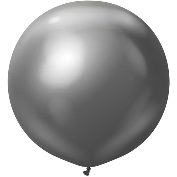 36 inch Kalisan Mirror Space Grey Latex Balloons (2 Pack) - Party Supplies Decorations