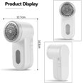 thumbnail image 4 of Woeilo Fabric Shaver, Rechargeable Lint Remover with 6-Blades, Dual Protection, Effectively and Quickly Remove Fuzz for Clothes, Sweater, Curtain, Socks, Couch, Blanket, 4 of 5