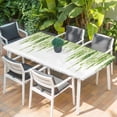 thumbnail image 2 of Green Table Cloths for 5 Foot Rectangle Tables, Summer Botanical Leaves Watercolor Patio Waterproof Elastic Fitted Tablecloths, Washable Rectangular Table Cover for Camping, 2 of 8