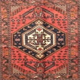 thumbnail image 1 of Ahgly Company Machine Washable Indoor Square Traditional Rust Pink Area Rugs, 5' Square, 1 of 7