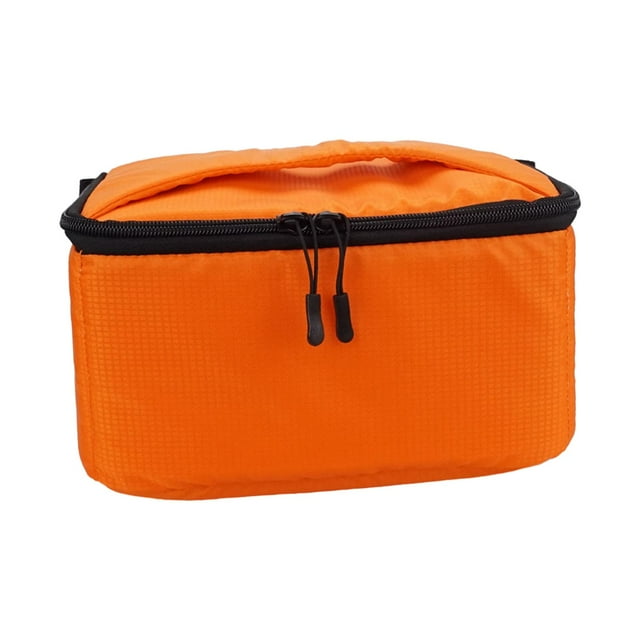 DYNWAVECA Sac de Moulinet de Pêche Étui de Moulinet de Pêche Étui de Protection Housse Sac de Rangement pour Sac à Main Organisateur d'Articles de Pêche Moulinet Baitcasting Rond Orange