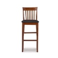 thumbnail image 3 of Linon Triena Wood Craftsman 31" Mission Back Faux Leather Bar Stool in Cherry, 3 of 8